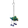 Hanging Blue Bobbin Triceritops Bell Garden Decor Chime