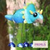 Hanging Blue Bobbin Triceritops Bell Garden Decor Chime