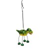 Hanging Green Bobbin T-Rex Dino Bell Garden Decor Chime