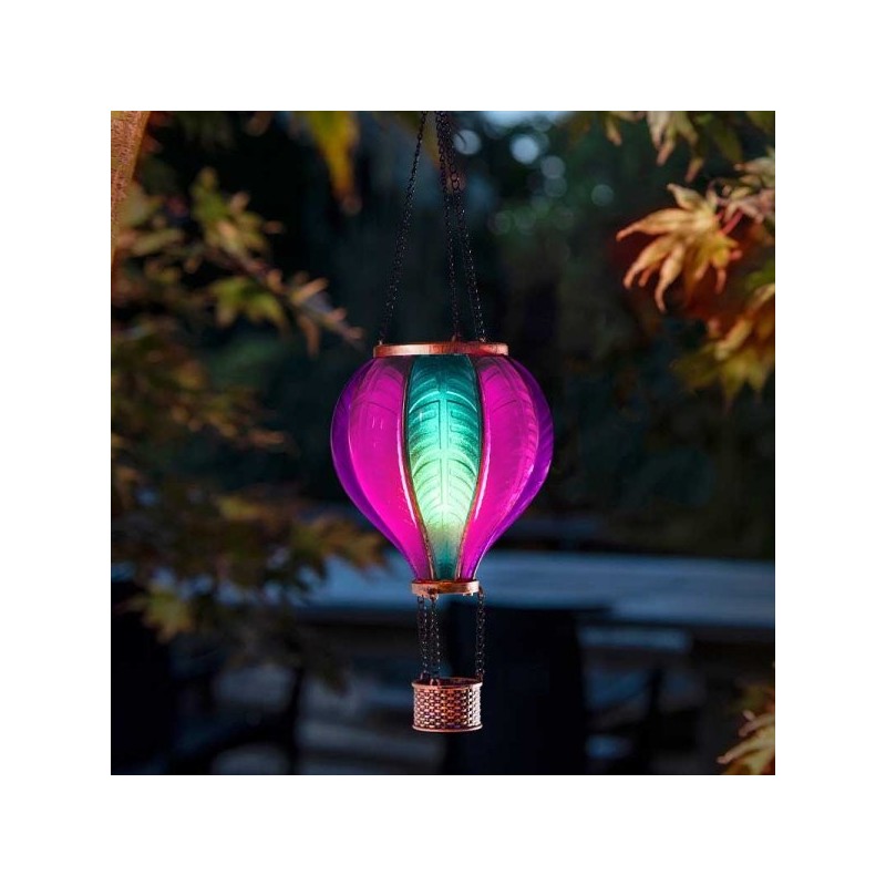 Aurora Flaming Balloon Hanging Garden Solar Powered Lantern