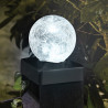 Crackle Ball Post Cap Light Solar Powered Outdoor Post Lighting