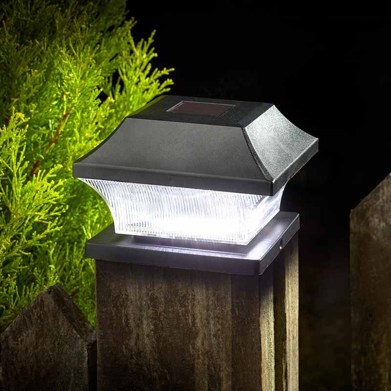 Post Decking Cap Solar Powered Garden Outdoor Post Lighting