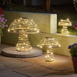 3Pk Glow Cap Rattan Light...