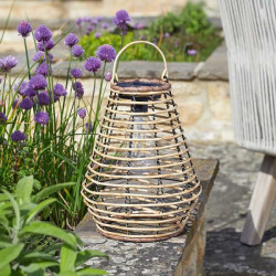 Maris Rattan Solar Powered Outdoor Light Up Lantern