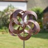 Aries Garden Wind Spinner With Multi Coloured Light Up Crackle Globe